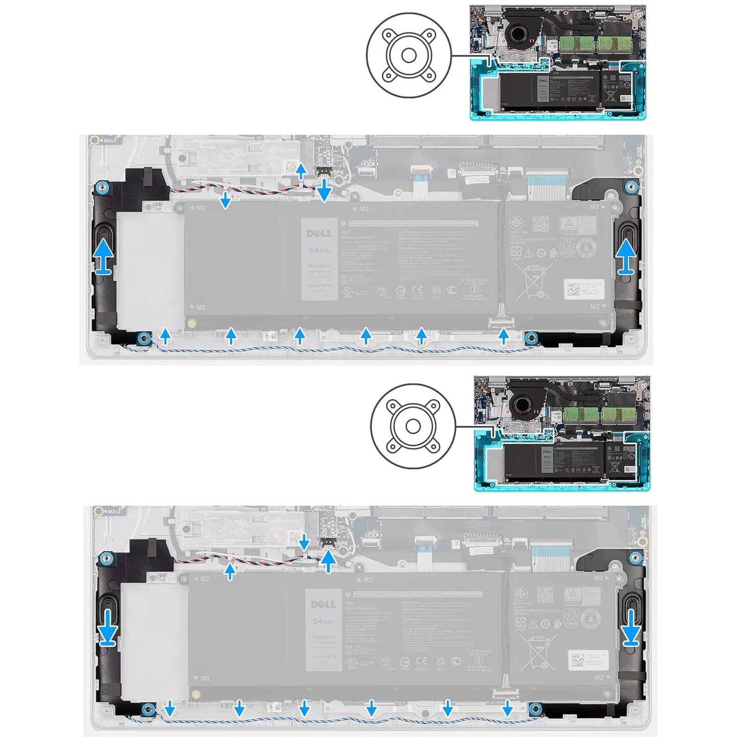 Deal4GO Internal Speaker J8FHX 0J8FHX V56PM 0V56PM Replacement for Dell Inspiron 3510 3511 3515 3520 3525 & Vostro 3510 3515 3520
