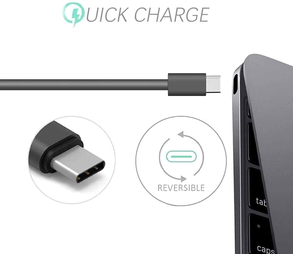 Dell Original V2TJ7 65W USB Type-C Laptop Charger – Black