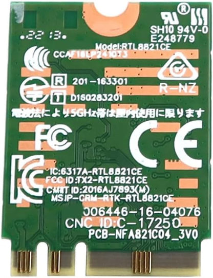 Wireless Card N33GX / 0N33GX / CN-0N33GX Compatible Replacement for Realtek RTL8821CE-VC M.2 2230 PCIe USB WiFi 5 + Bluetooth 5.0