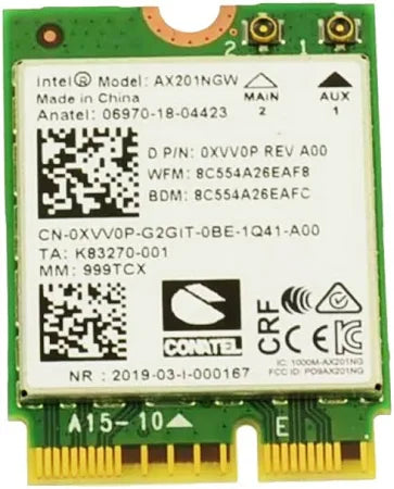 Dell Latitude 5420 14" Genuine Laptop Wireless XVV0P Wi-Fi Card